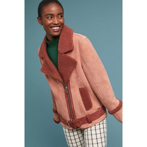 Anthropologie x Scotch & Soda Teddy Shearling Bomber Jacket - Picture 6 of 9